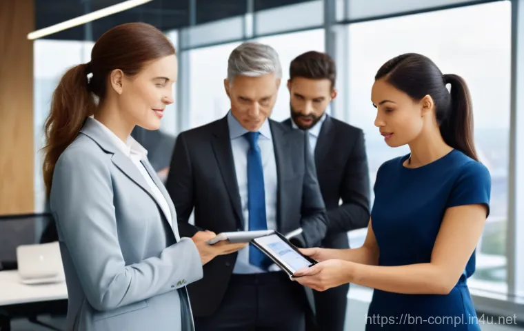 규제준수 전문가로서 경력을 쌓는 방법 - **Prompt 1: Ethical Guidance in a Modern Workplace**
    "A diverse team of professionals, impeccabl...